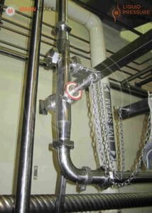 liquid pressure pipeline separator installed