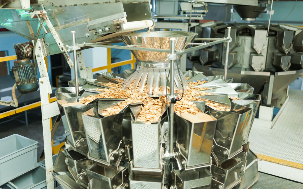 Side view of machine that is used for making cookies and sweets